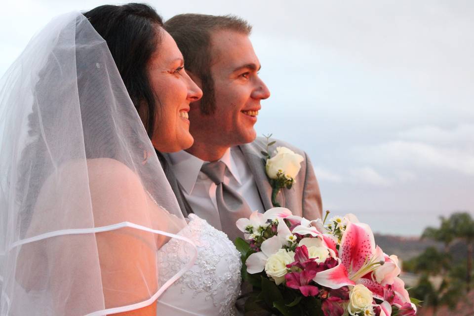 Bride and parents