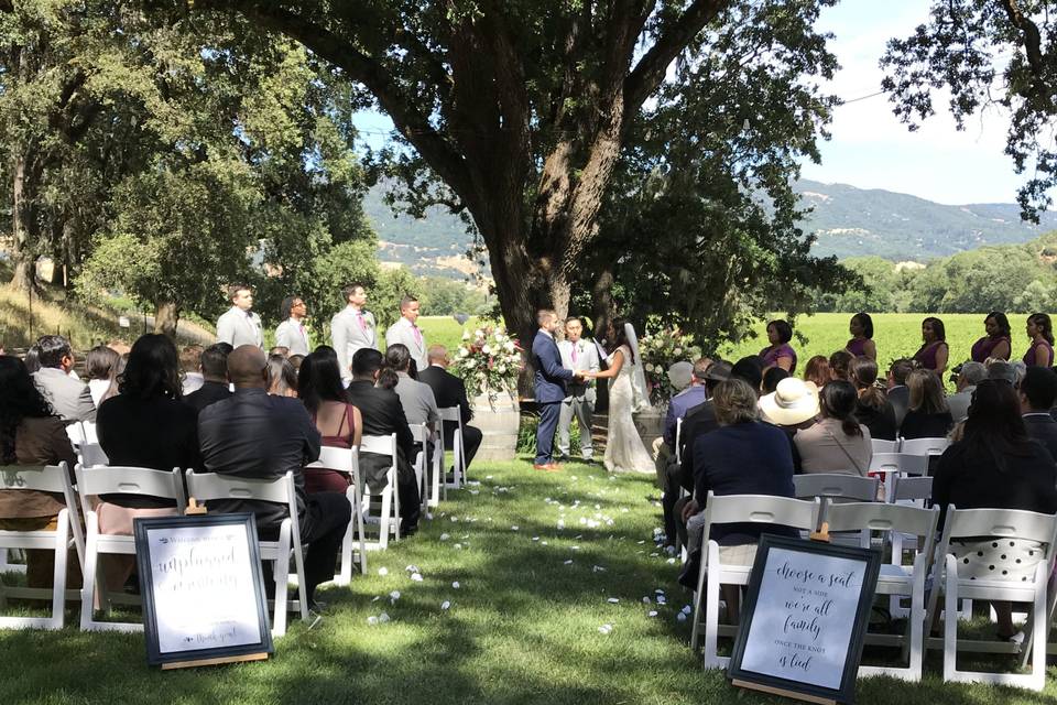 California winery ceremony