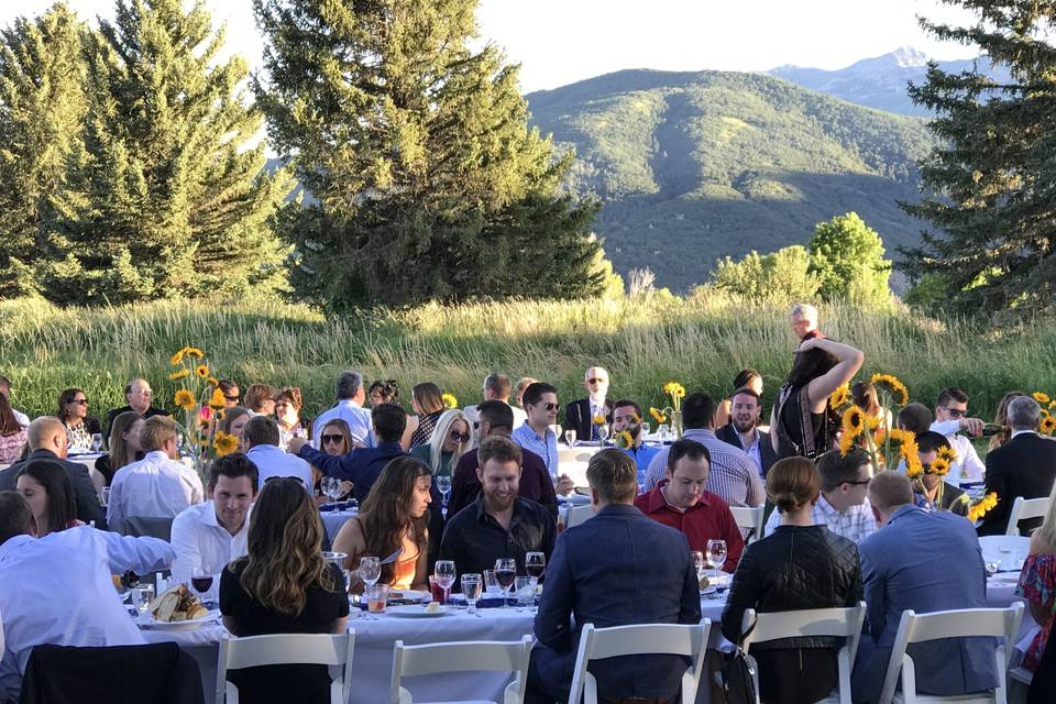 Outdoor rehearsal dinner