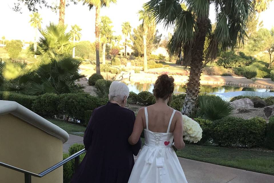 Bride and grandmother