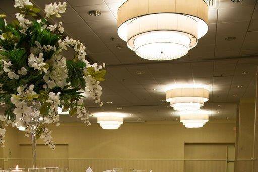Table setup with centerpiece