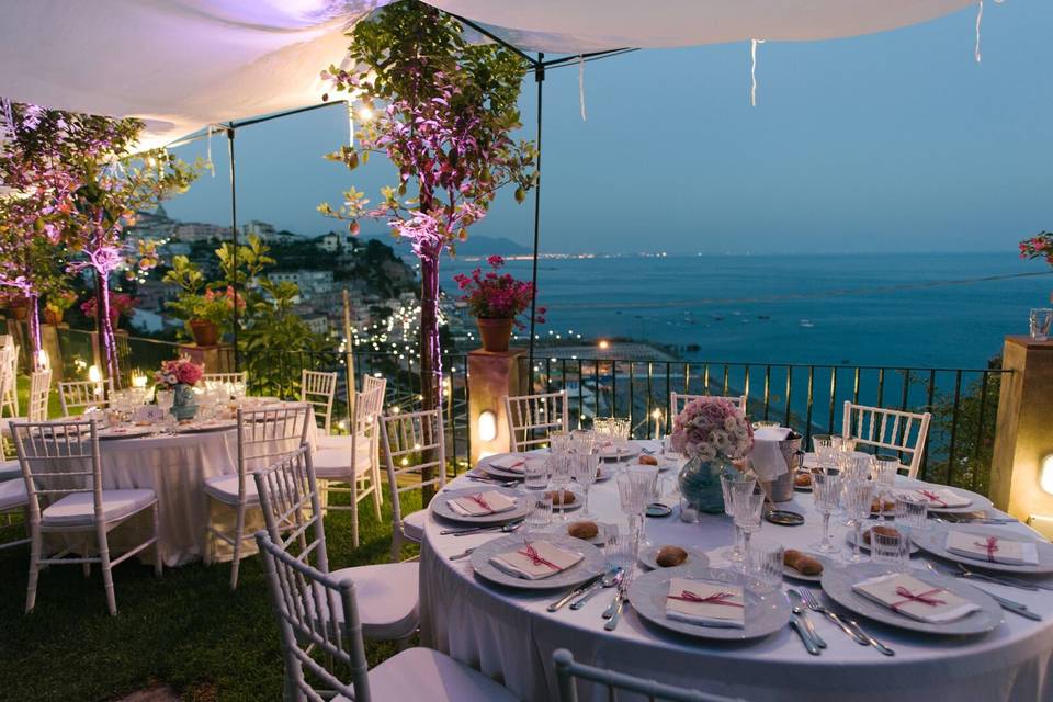 Wedding in the gardens with sea view
