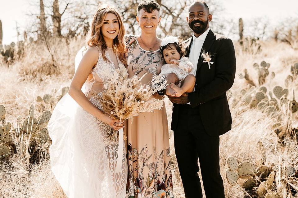 Elegant desert elopement