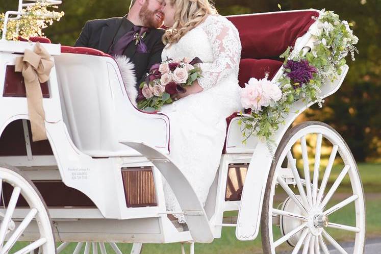 Romantic ride after ceremony