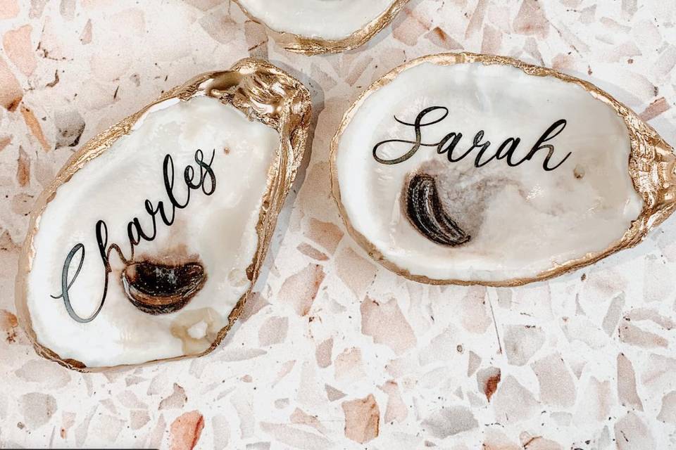 Oyster placecards