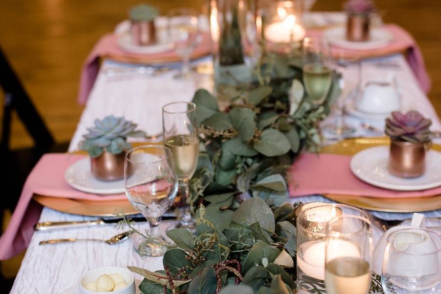 Pink Table Setting