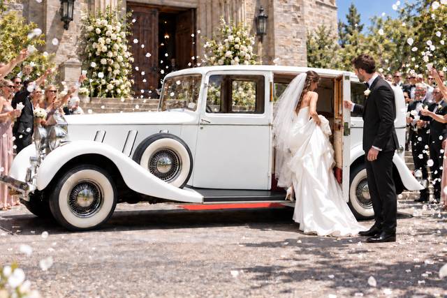Vintage Rolls church exit