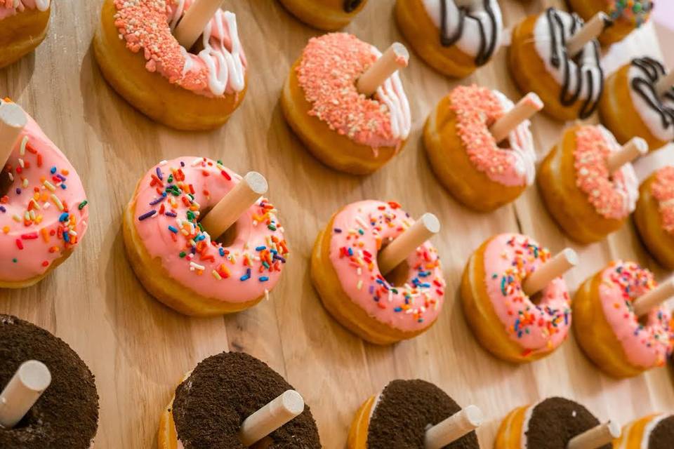 Ring donuts on our donut wall