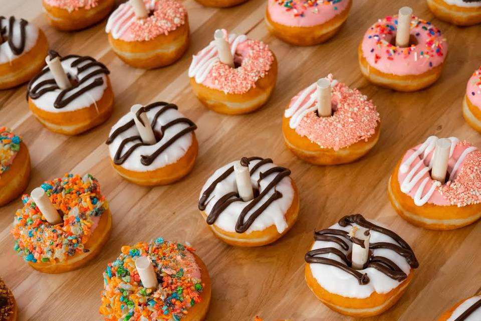 Ring donuts on our donut wall