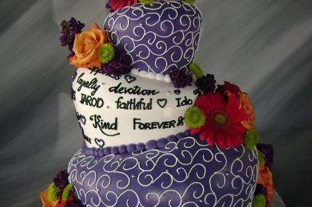 Topsy tervy wedding cake