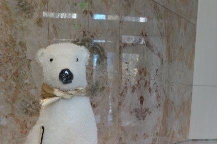 Polar bear sculpture and the violin