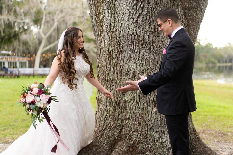 Bride + Groom first look