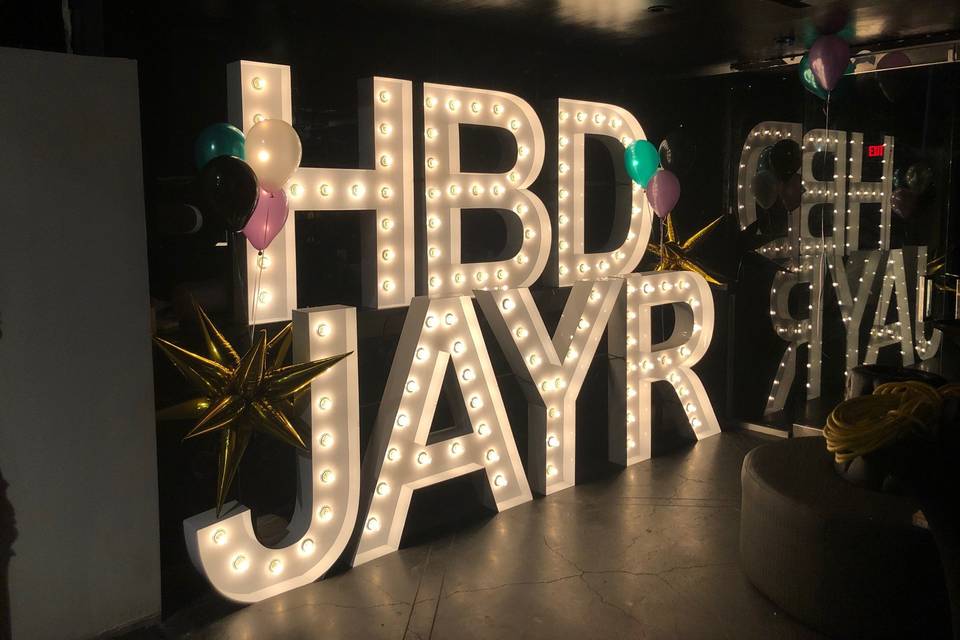 GF Lit Marquee Letters