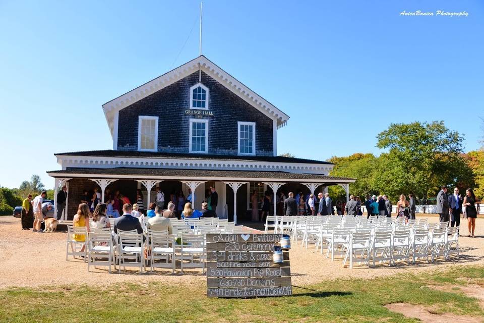 A beautiful wedding at the Grange Hall in West Tisbury