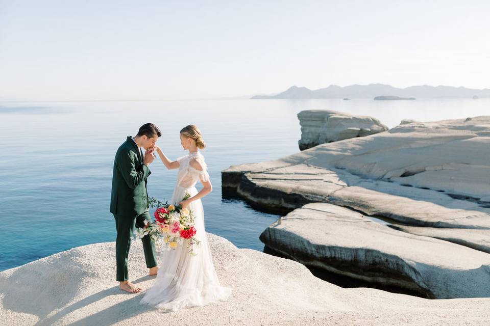 Bridal makeup/hair in Milos