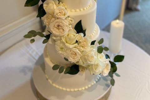 Fondant with Floral Cascade