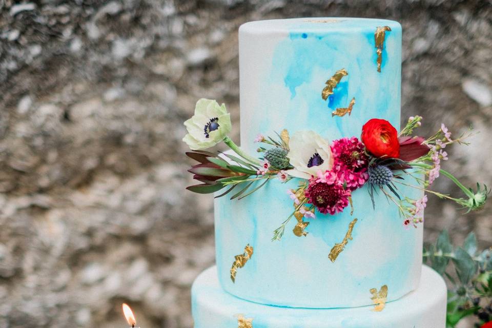 Watercolor cake