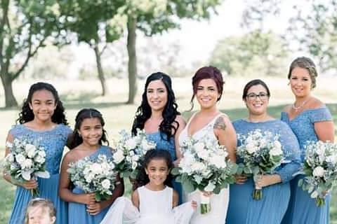 blue wildflower wedding