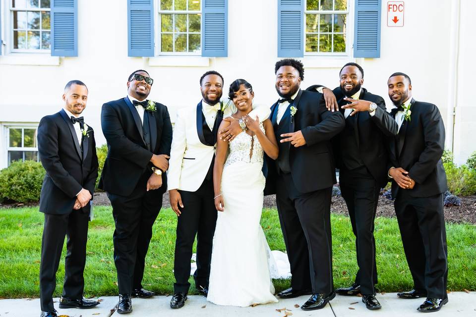 Groomsmen + Bride