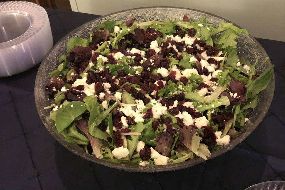 Mixed greens salad with feta a