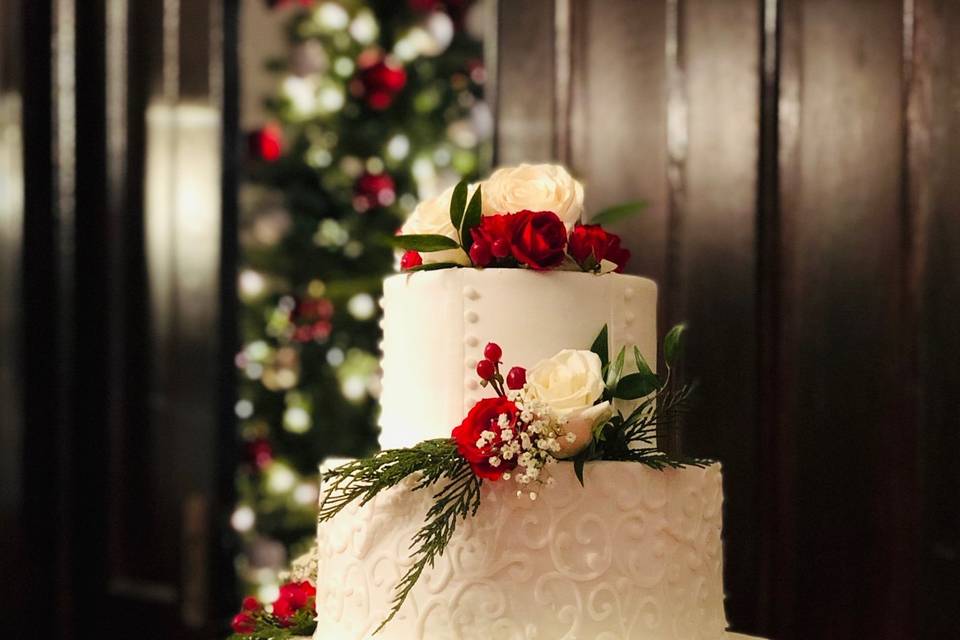 3-tier wedding cake