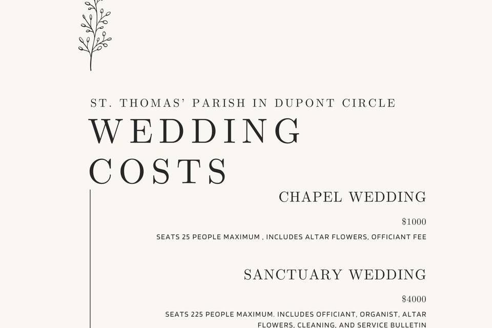 Wedding Pricing