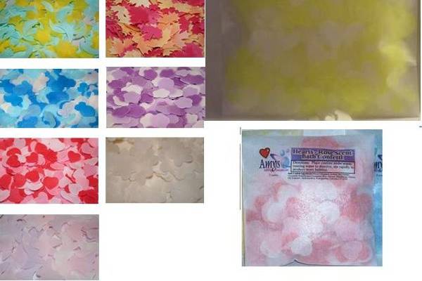 Custom bath confetti favors