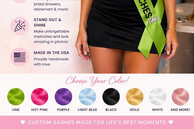 Personalized sashes