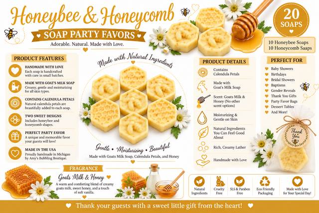 Honeybee and honeycomb soaps