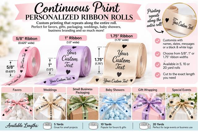Continuous print ribbons