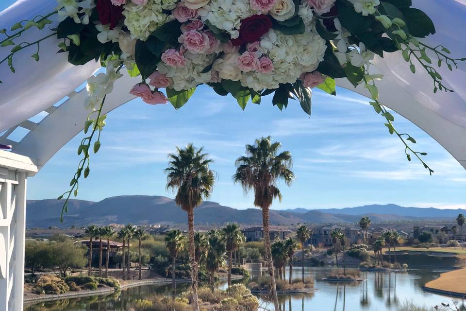 Romantic arch flowers