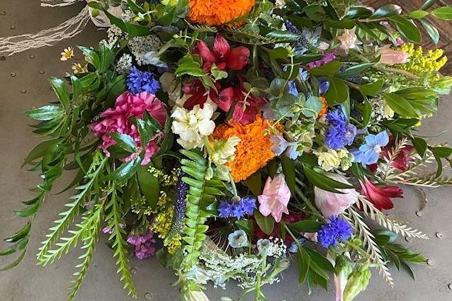 Oversized wild flower bouquet