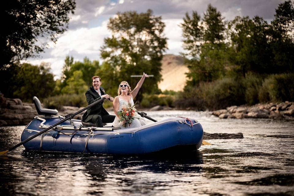 Couple on the River in Salida
