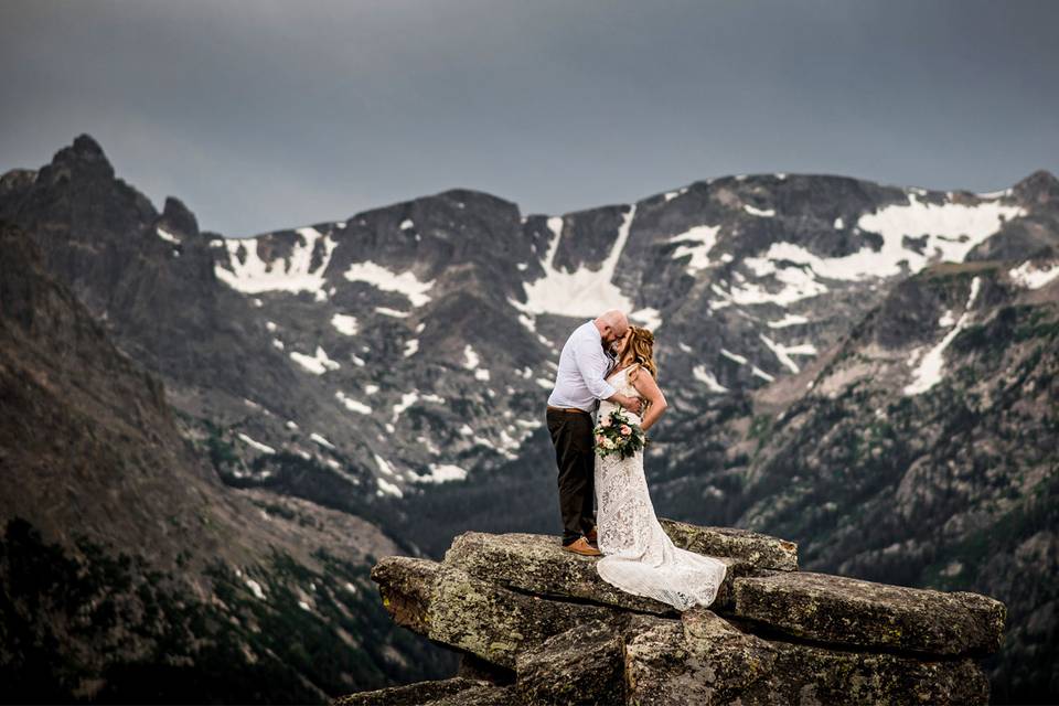 Bride and Groom in RMNP
