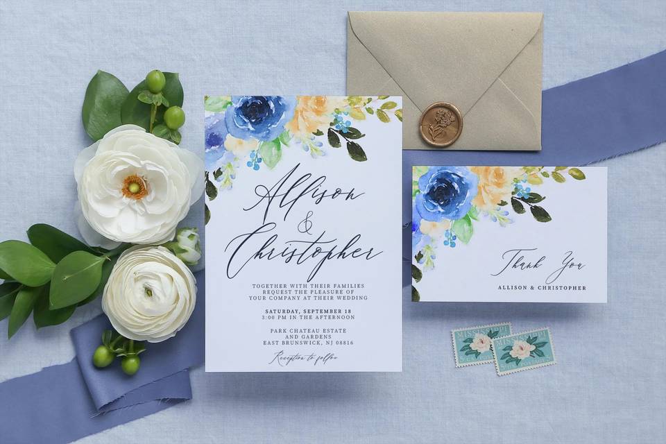 Invitation & thank-you card