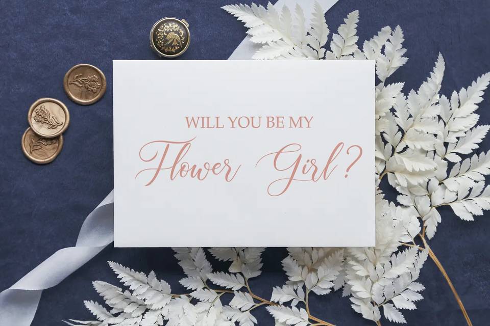 Flower girl proposal card