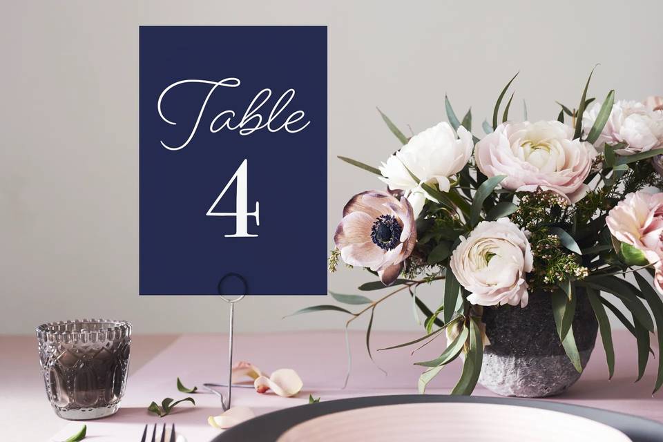Table number signage