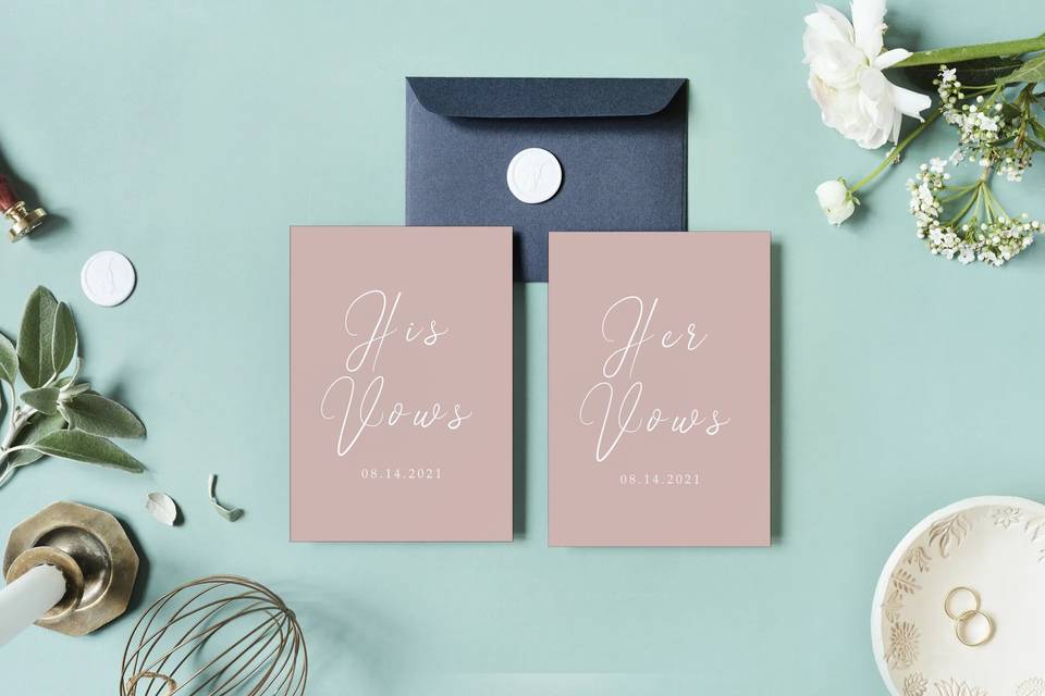 Vow keepsake set