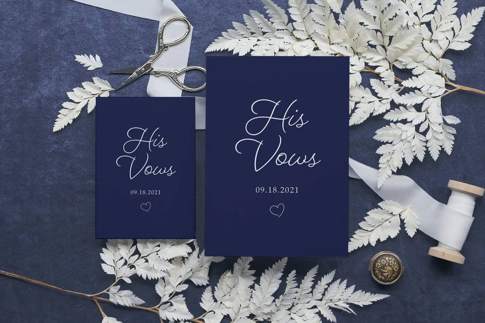 Vow keepsake set