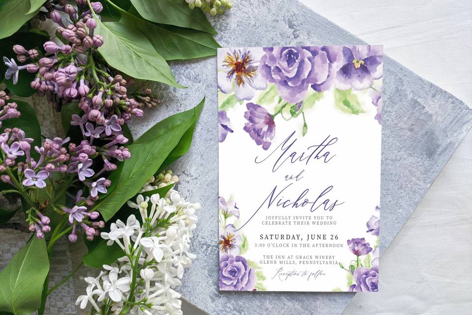 Floral Wedding Invitation