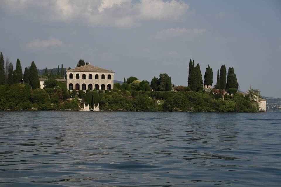 The villa from the lake