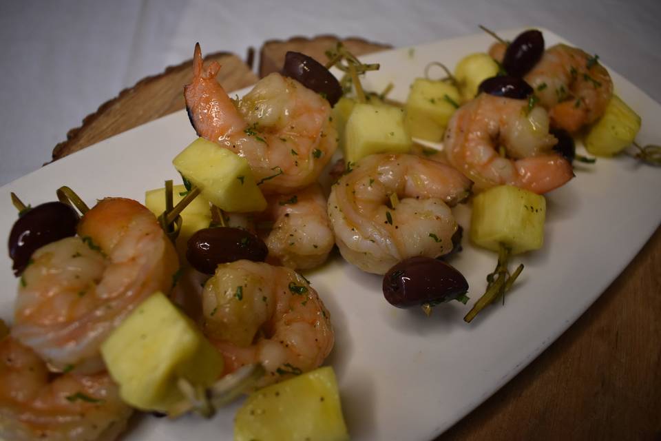 Shrimp Olive Skewer