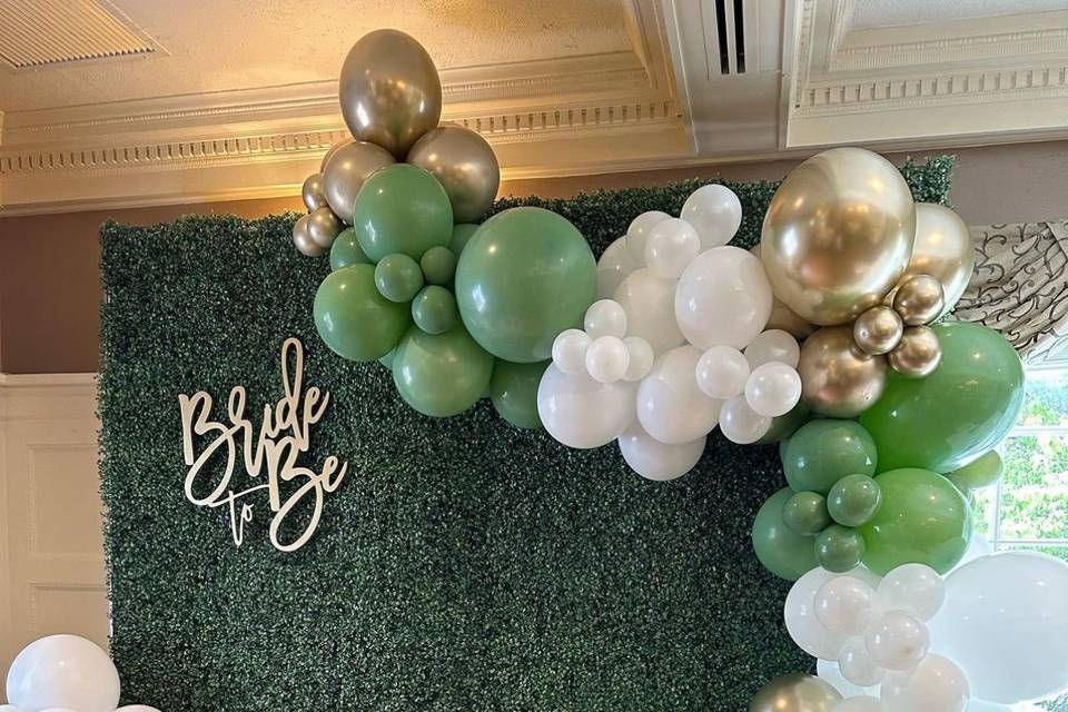 Grass Wall with Balloons