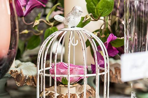 Gift Decorative White Butterfly BirdCage TeaLight Flower Wedding Wife Girlfriend