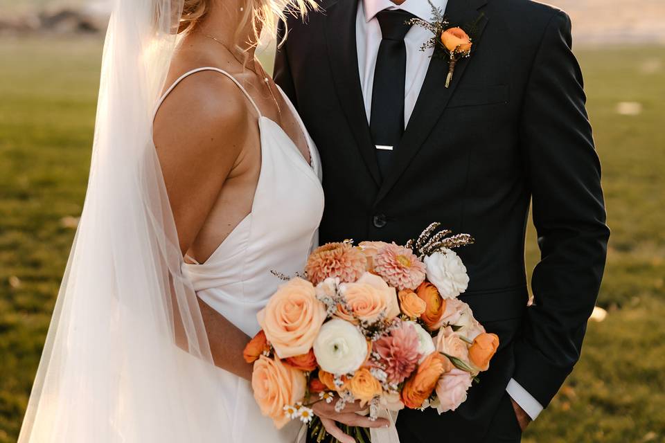 Bright whites and orange