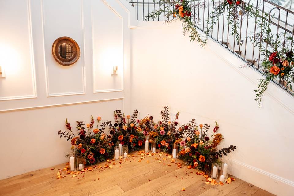 Floral ground meadow ceremony