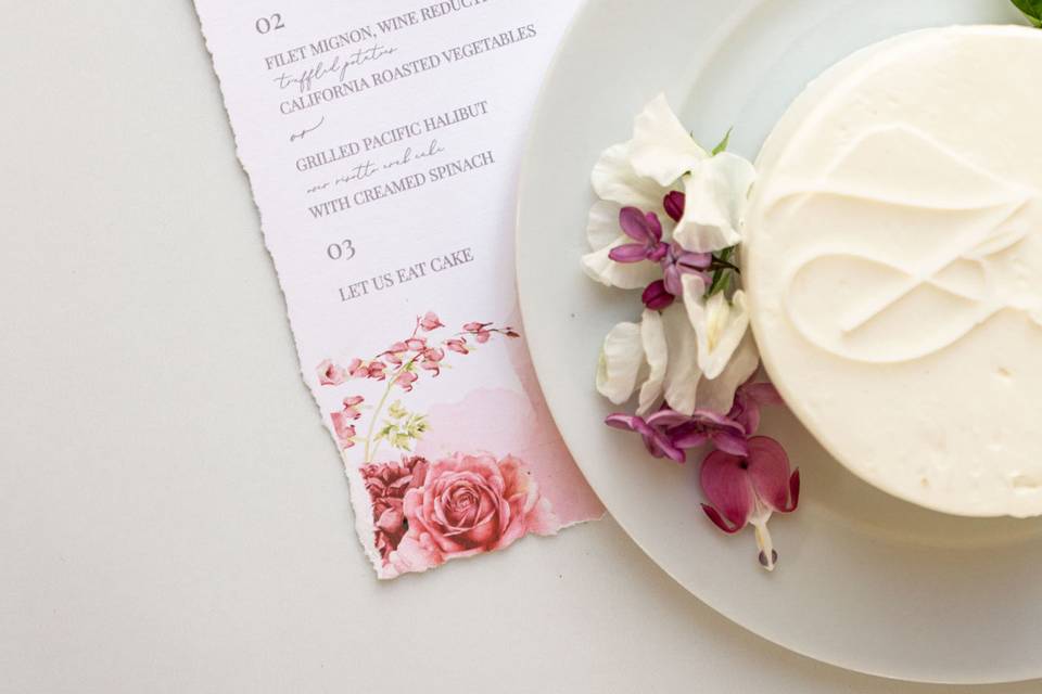 Floral Menu