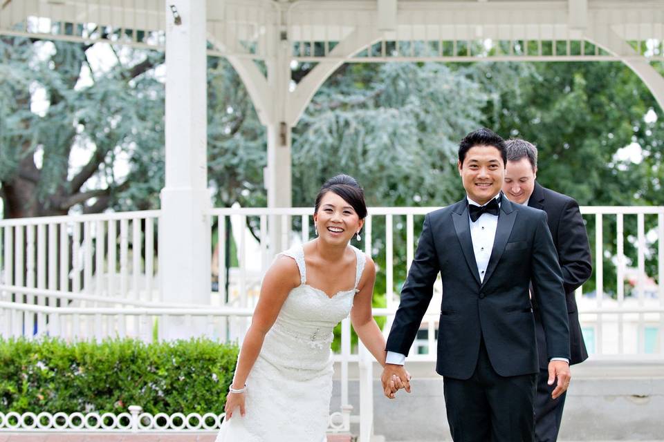 Couple at the gazebo