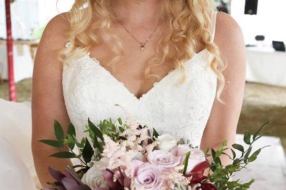 Peony and roses