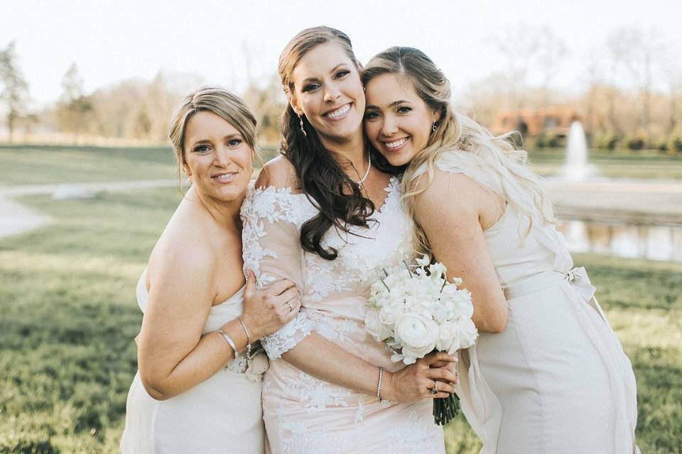 Bride with friends